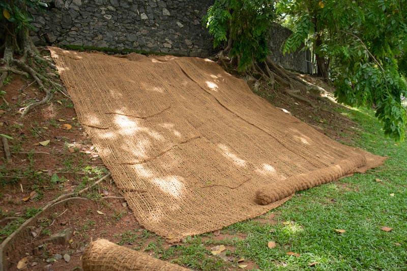 Sediment runoff control on slopes with durable coir geotextiles from HEIGER Australia